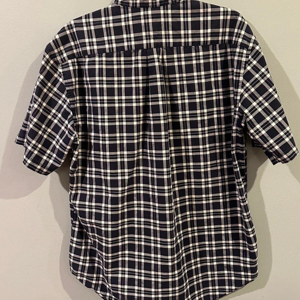 Tommy Hilfiger Men’s Plaid Button Down Shirt Size L 16-16.5